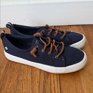 Sperry Top-Sider Navy Sneakers with Tan Laces
